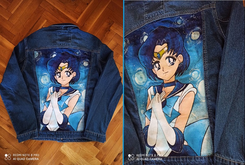 Sailor moon denim top jacket