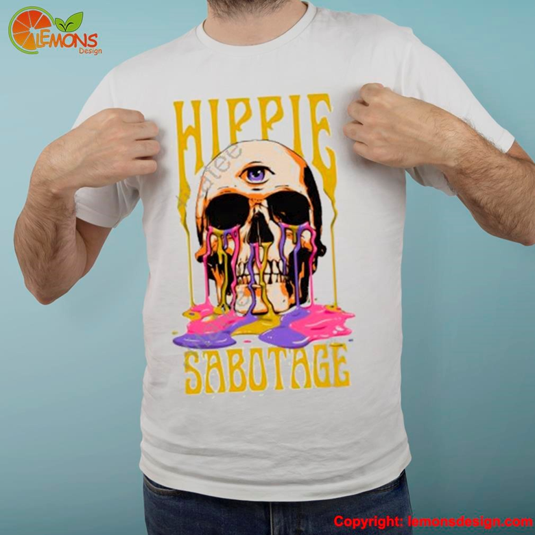 Official Hippie sabotage merch melting skull cap t Click to view