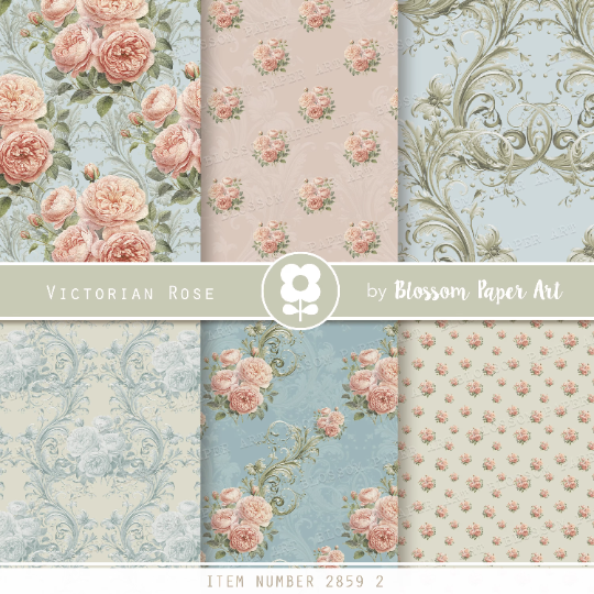 Victorian Papers for Junk Journals, Floral Paper for Print, Scrapbook ...