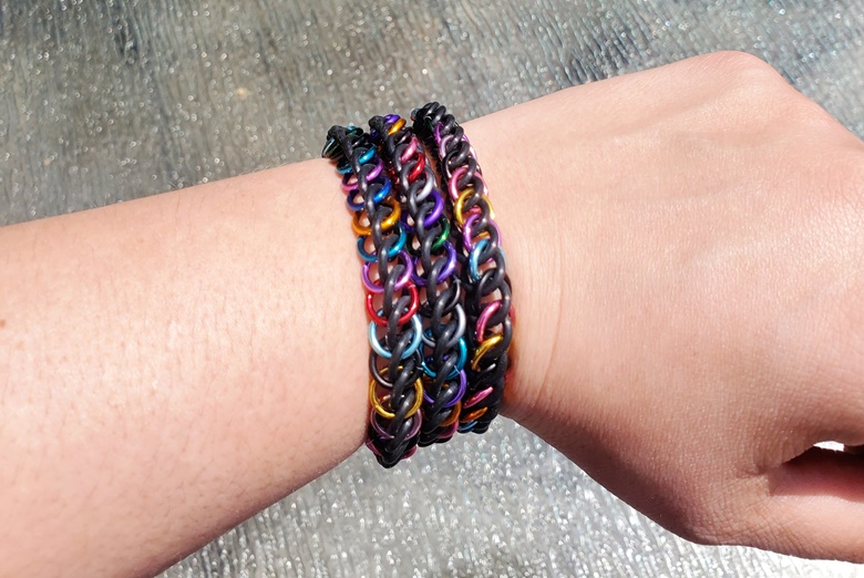 Color Chaos Fidget Braclet-black base (sm/lg) - Chronically Weird's Ko ...