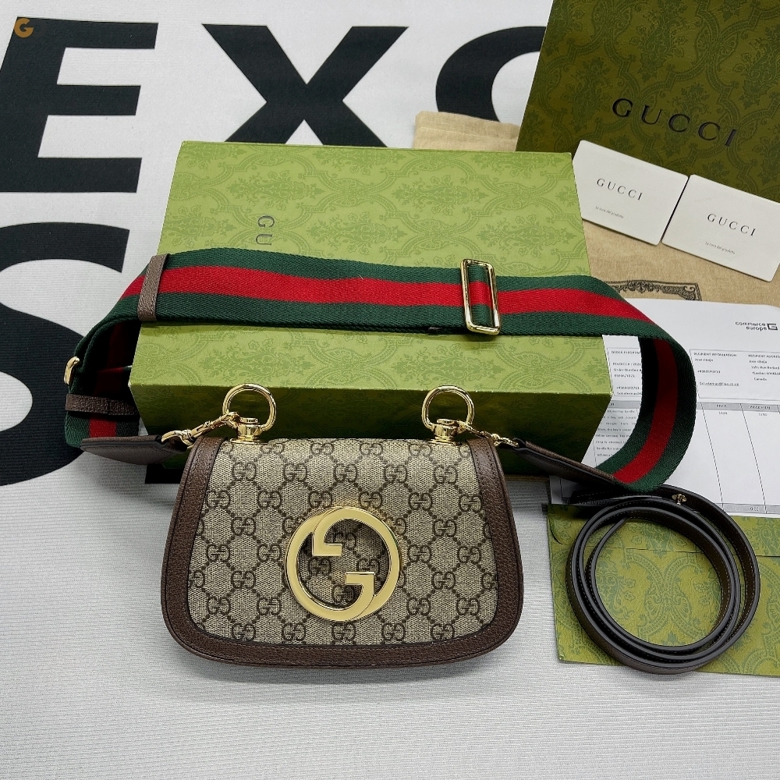 Gucci Boston Bag Vintage Web GG Web Stripes Medium Brown/Green/Red - US