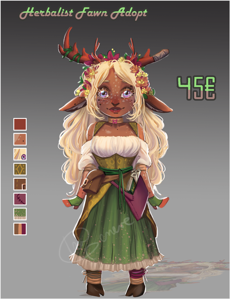 Herbalist Fawn Adoptable - Ira Geneve's Ko-fi Shop - Ko-fi ️ Where ...