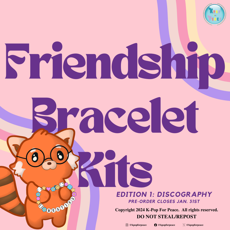 Friendship Bracelet Kit: Discography Edition - K-Pop For Peace's Ko-fi Shop  - Ko-fi ❤️ Where creators get support from fans through donations,  memberships, shop sales and more! The original 'Buy Me a