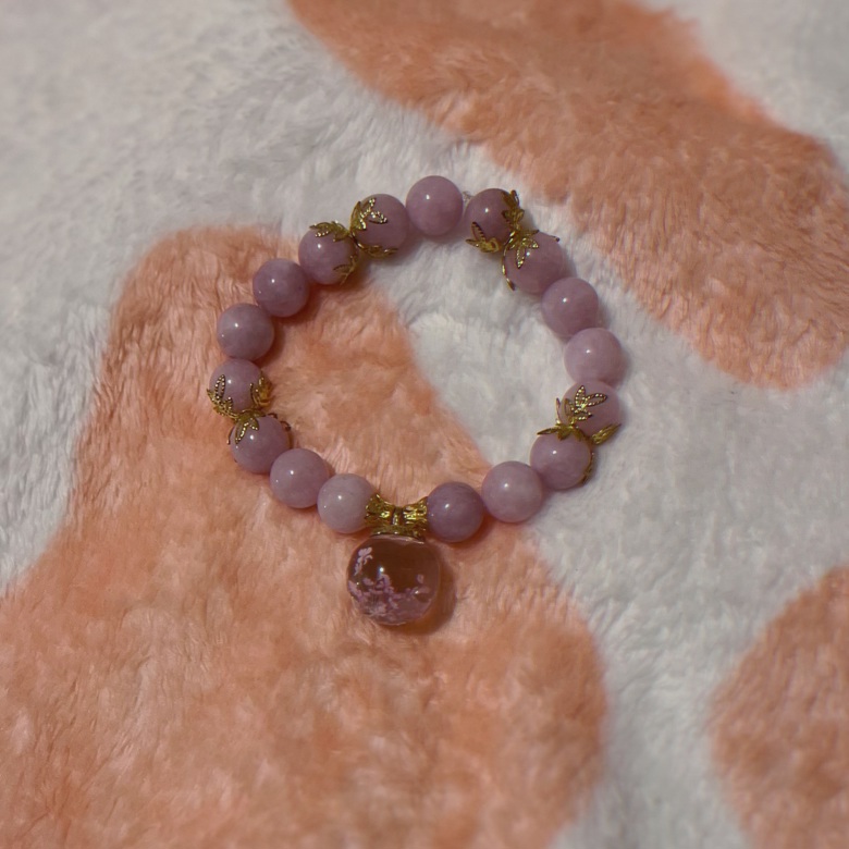 Reiki Charged Original Rose Quartz Crystal Bracelet with Tree of Life charm  - SoulM