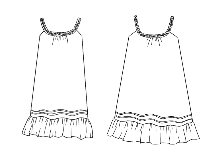 Turn of The Century Chemise pdf Sewing Pattern – Ora Lin Patterns