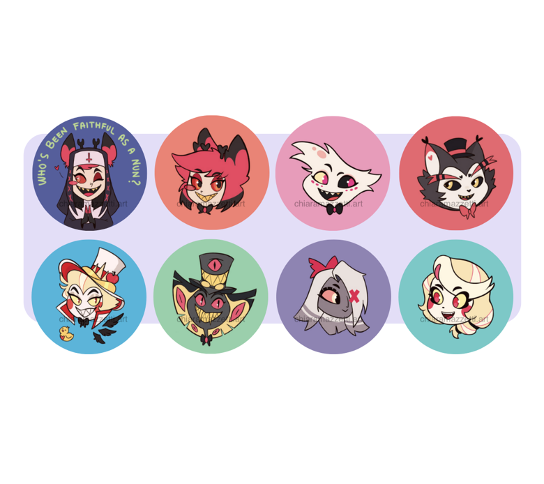 [ PROMO ] HAZBIN HOTEL Tote Bag + Button Pin Pack - Chiara's Ko-fi Shop ...