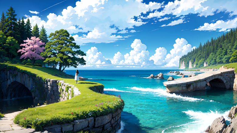 10 Anime Beautiful Scenery 10240 x 5760 px UHD #3