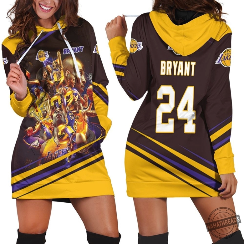 Kobe Bryant 24 Los Angeles Lakers Pictures Hoodie Dress Sweater Dress ...