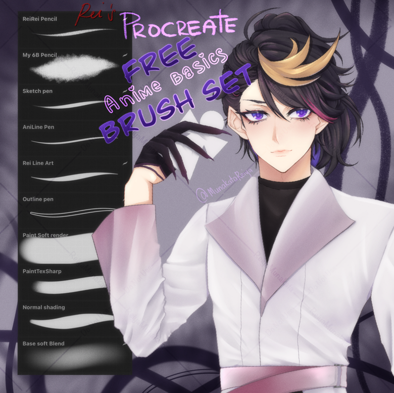 Free Anime Procreate Brushes - ReiyaMunakata&rsquo;s Ko-fi Shop - Ko-fi 