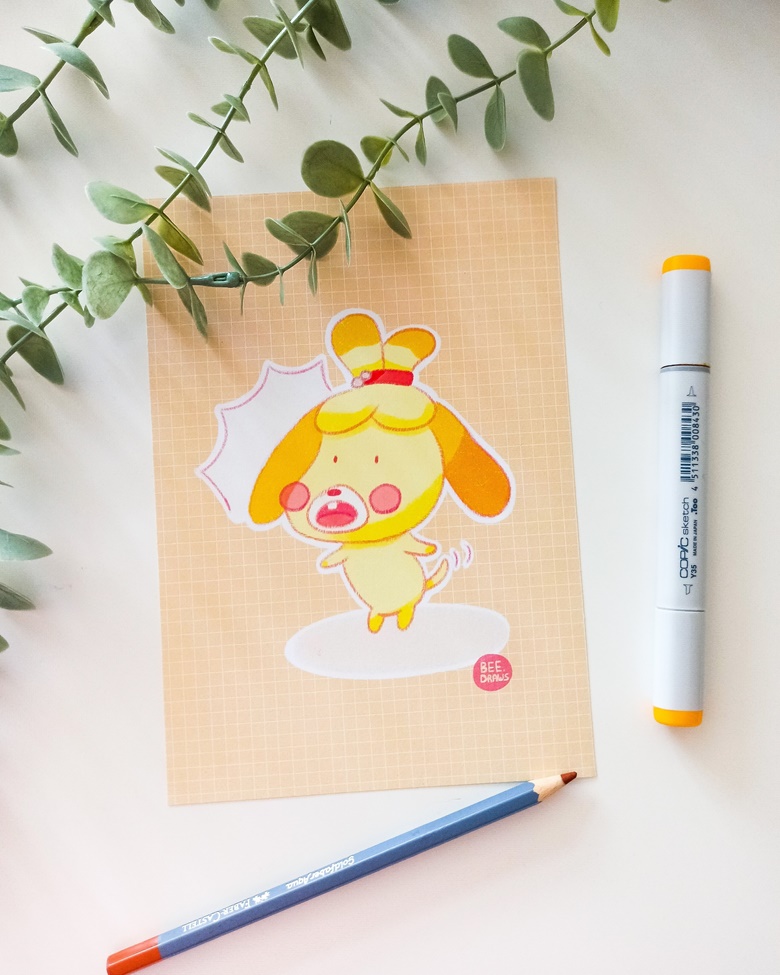 Shocked Isabelle A5 Digital Art Print - bee • illustrator! 's Ko-fi ...