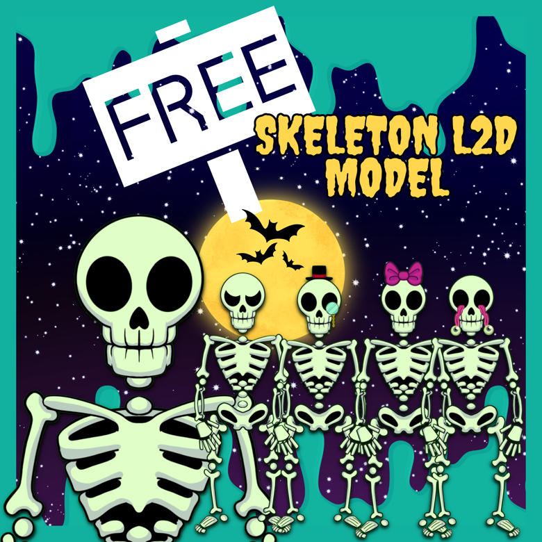 *FREE* Spooky Skeleton Vtuber Model - Quil's Ko-fi Shop - Ko-fi ️ Where ...