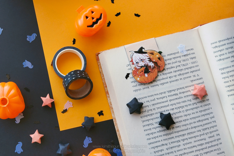 Pumpkin Head Magnetic Bookmark — Yvette Lab Fine Art Studios, Magnetic  Bookmarks Diy