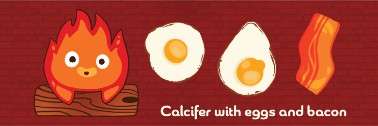 Calcifer Logs - 2 Inch Sticker