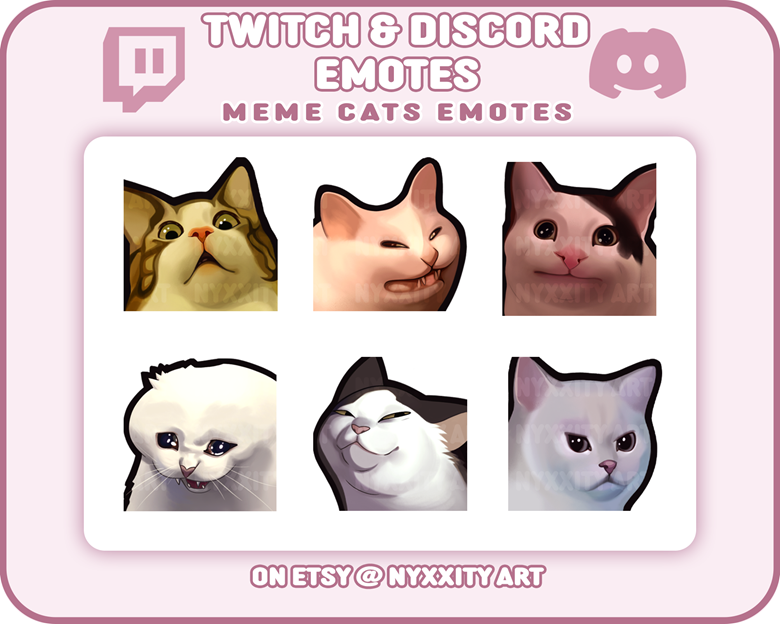 Meme Cats Twitch Emotes Nyxxitys Ko Fi Shop Ko Fi ️ Where Creators Get Support From Fans