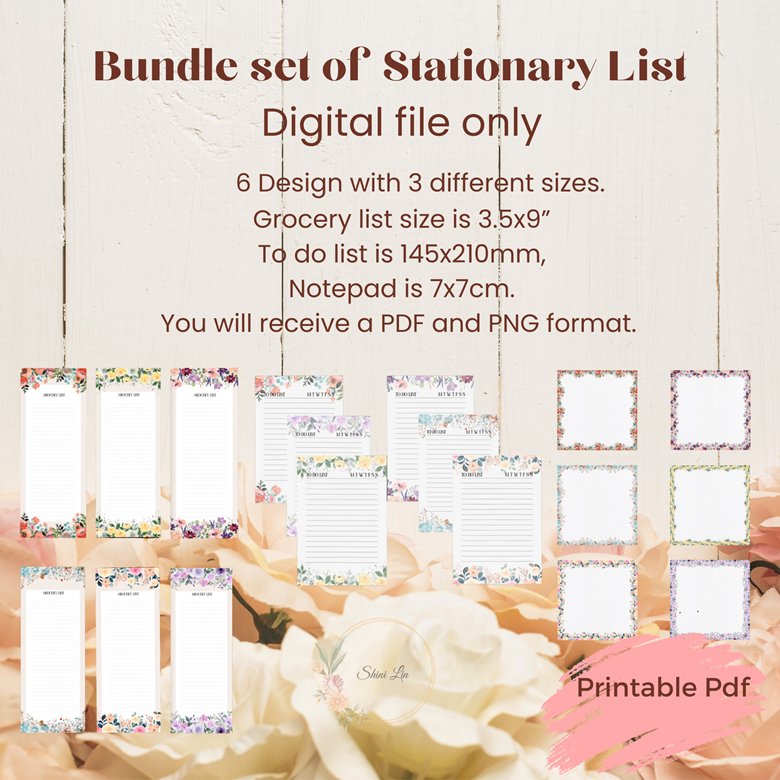 Bundle Note pad stationary - Shini Lin's Corner 's Ko-fi Shop - Ko-fi ️ ...