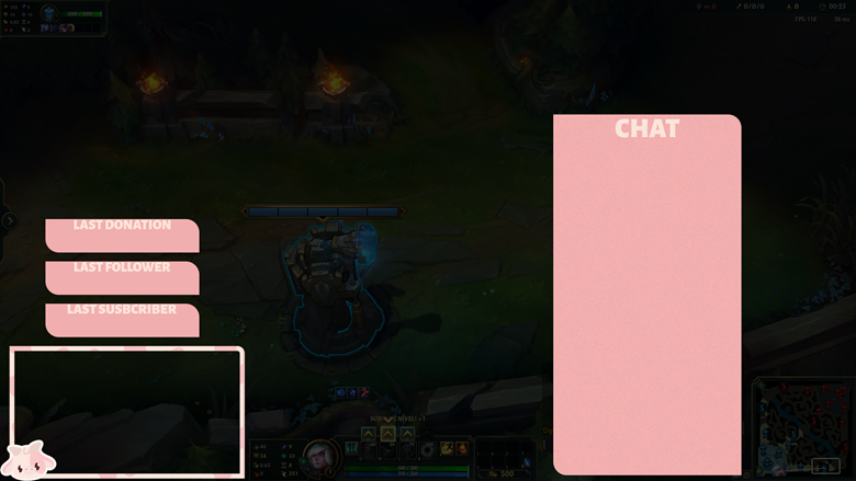 Rose Pink Modular Twitch Overlay - WanderingSoul's Ko-fi Shop - Ko