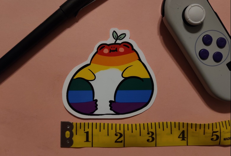 Rainbow Frog Sticker – Parente Illustration