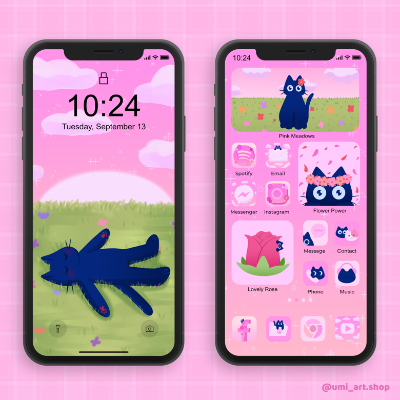 Pink Meadows App Icon Pack - Umi Illustrations 's Ko-fi Shop - Ko-fi ❤️  Where creators get support from fans through donations, memberships, shop  sales and more! The original 'Buy Me a