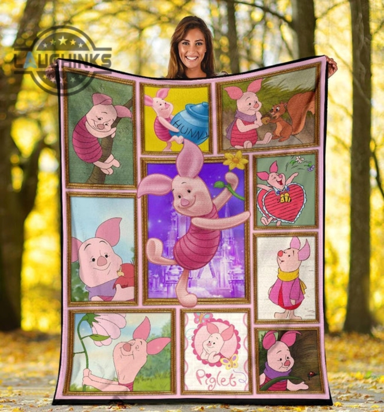 Piglet Fleece Blanket Winnie The Pooh Friends Fan Gift Idea Sherpa Coz ...