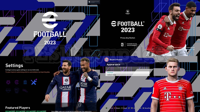 PES 2021 Menu eFootball 2023 by PESNewupdate ~