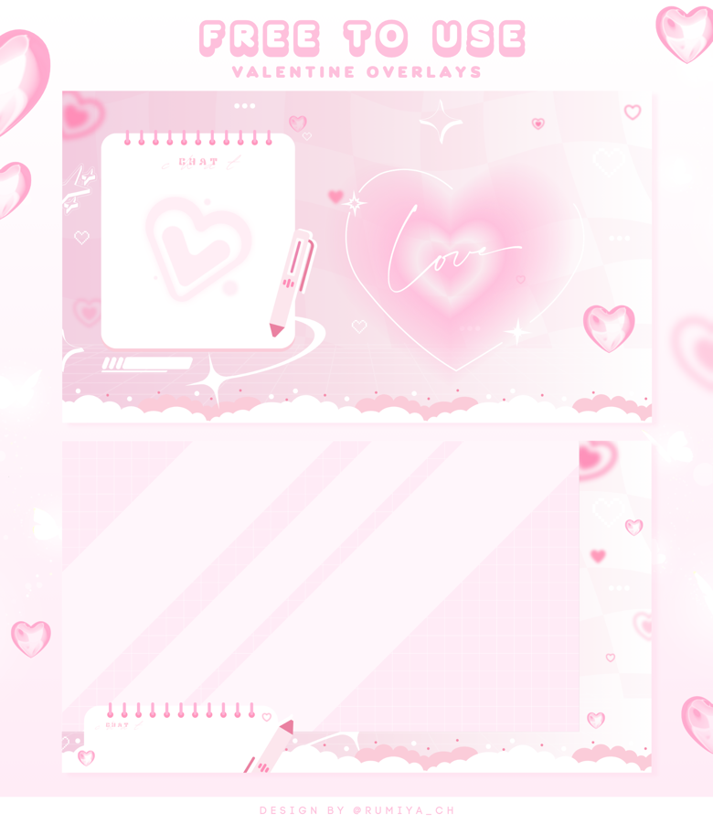 Y2k Valentine Themed Overlays - Melona Rumiya's Ko-fi Shop - Ko-fi ️ 