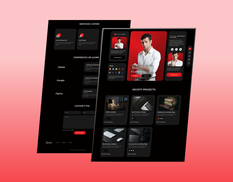 Responsive Portfolio Website Xian - Bedimcode's Ko-fi Shop