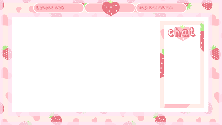 ANIMATED Strawberry Overlay for Twitch - pockysummer's Ko-fi Shop - Ko ...