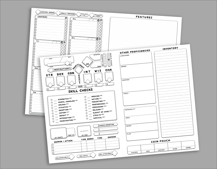 ROUNDY character sheet (5e compatible) - Sina's Ko-fi Shop - Ko-fi ️ ...