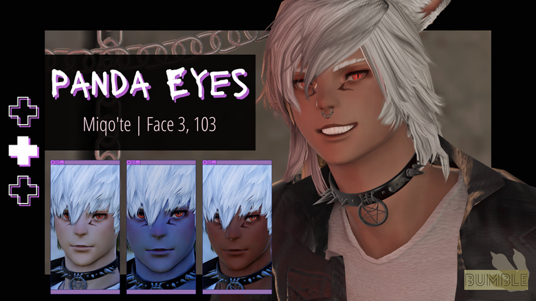 Panda Eyes Male Miqote Makeup Bumblemodss Ko Fi Shop Ko Fi ️ Where Creators Get Support