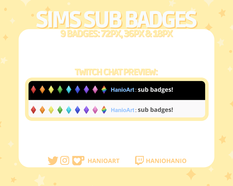 The Sims Plumbob Bitsub Badges For Twitch Hanio Arts Ko Fi Shop Ko Fi ️ Where Creators Get