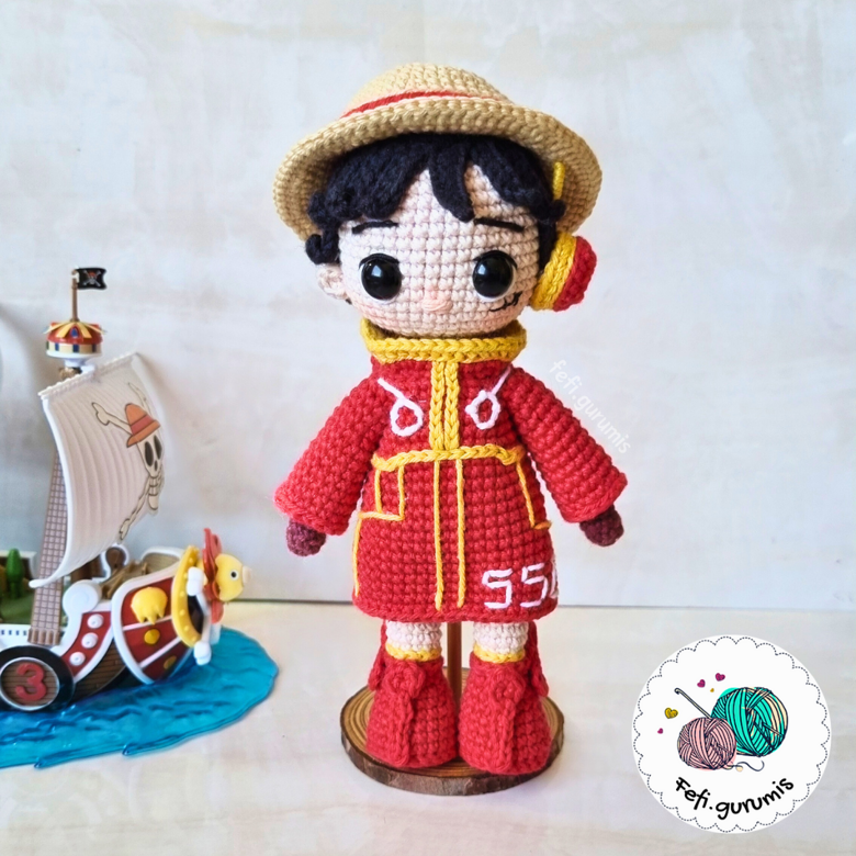 AMOMENTO crochet ワンピース E-book One Piece Luffy, Zoro & Sanji Egghead Ver. Amigurumi