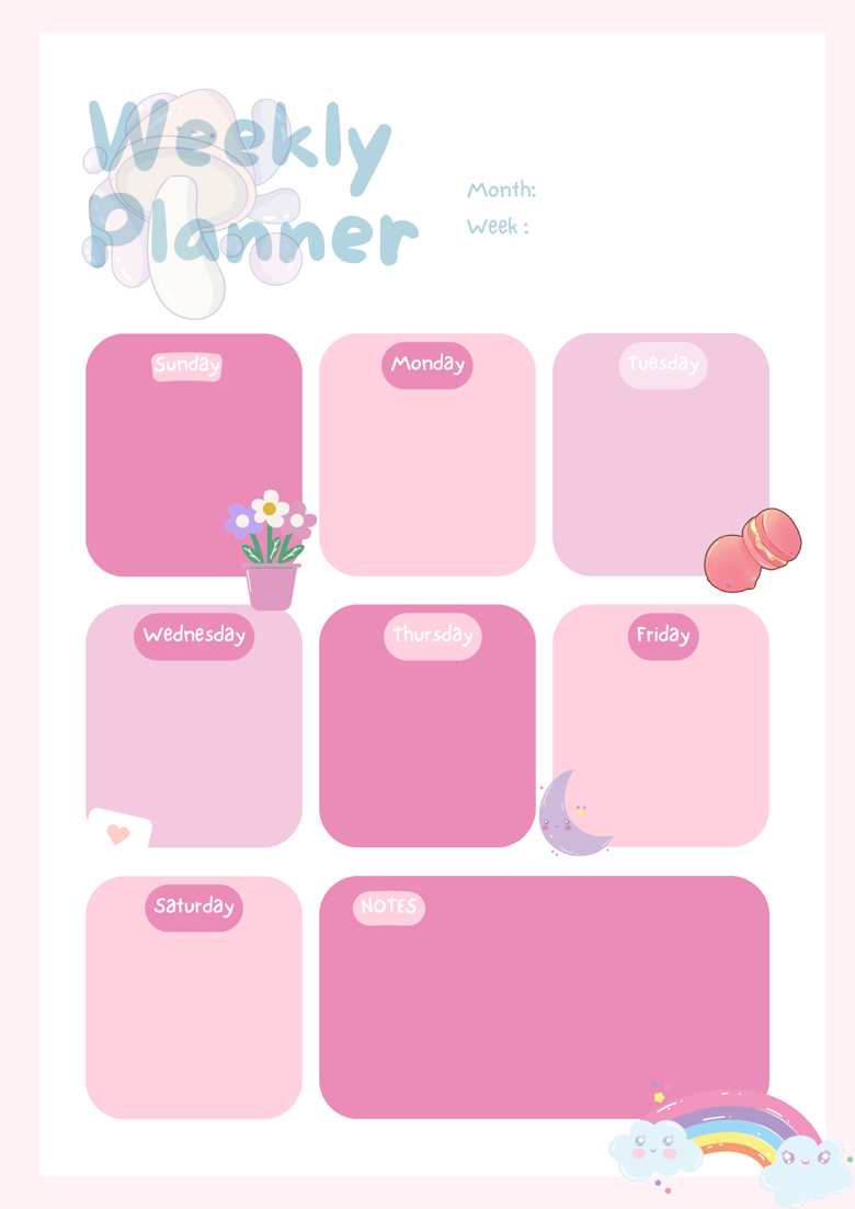 Monthly Planner - kaydigitals's Ko-fi Shop - Ko-fi ️ Where creators get ...