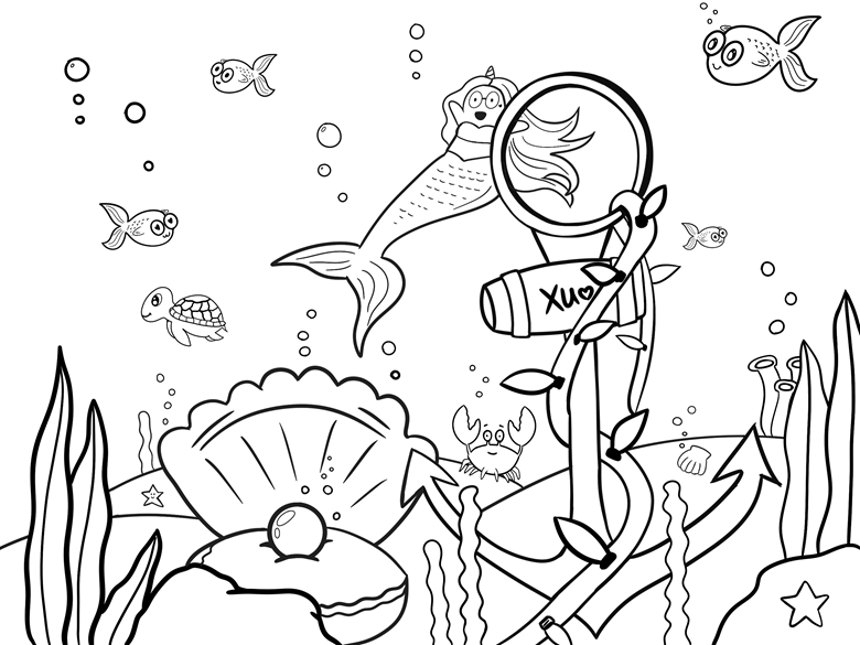 illy Underwater Coloring Page - XeniahUnicorn's Ko-fi Shop - Ko-fi ️ ...