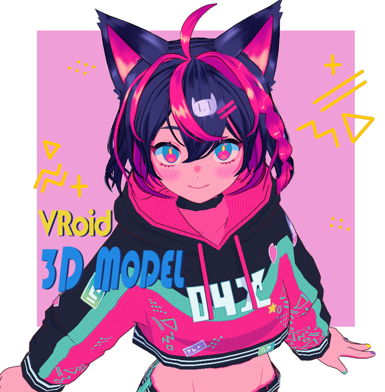 VRoid Model - P2U Cat Girl - AcidicDoll's Ko-fi Shop - Ko-fi ️ Where ...