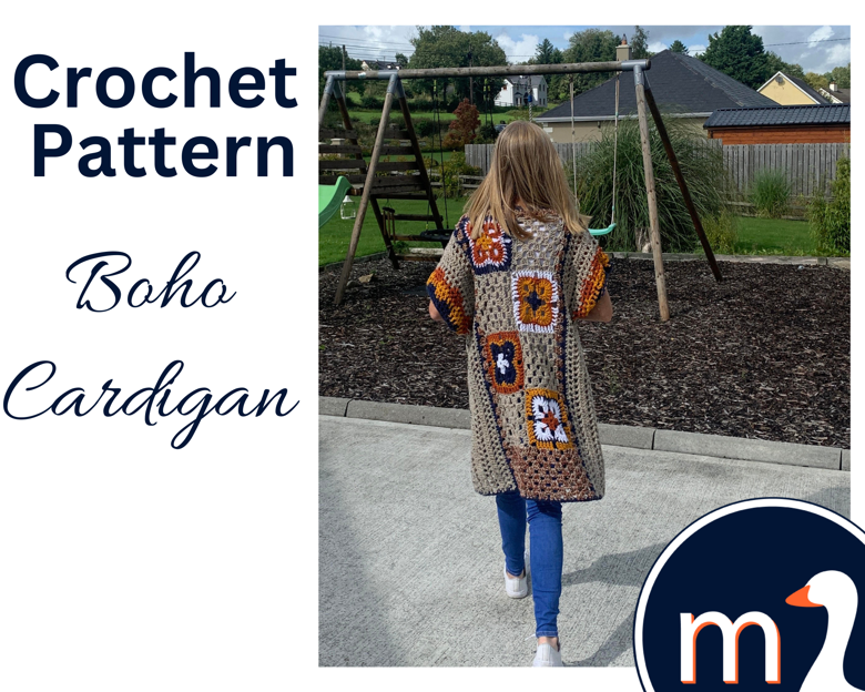 Boho Style Cardigan Crochet Patterns - First The Coffee Crochet