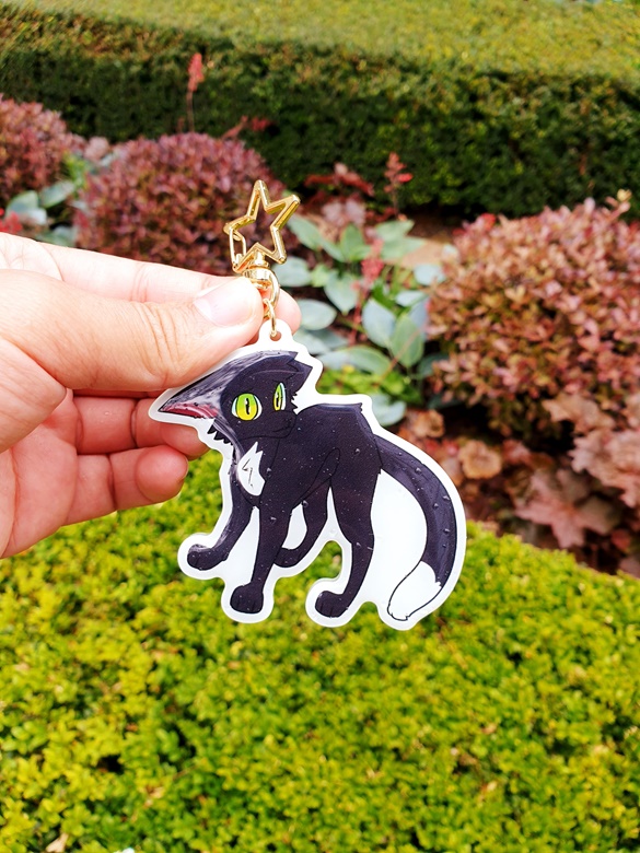 Ravenpaw Warrior Cats Keyring Charm