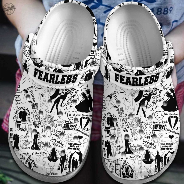 Taylor Swift Music Fearless Crocs Crocband Clogs Shoes Comfortable For ...