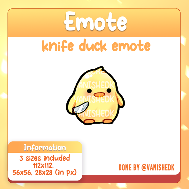 Knife Duck emote - VanishedK's Ko-fi Shop - Ko-fi ️ Where creators get ...