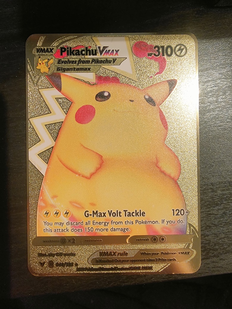 Pikachu Vmax Pokemon Card Metal Cards