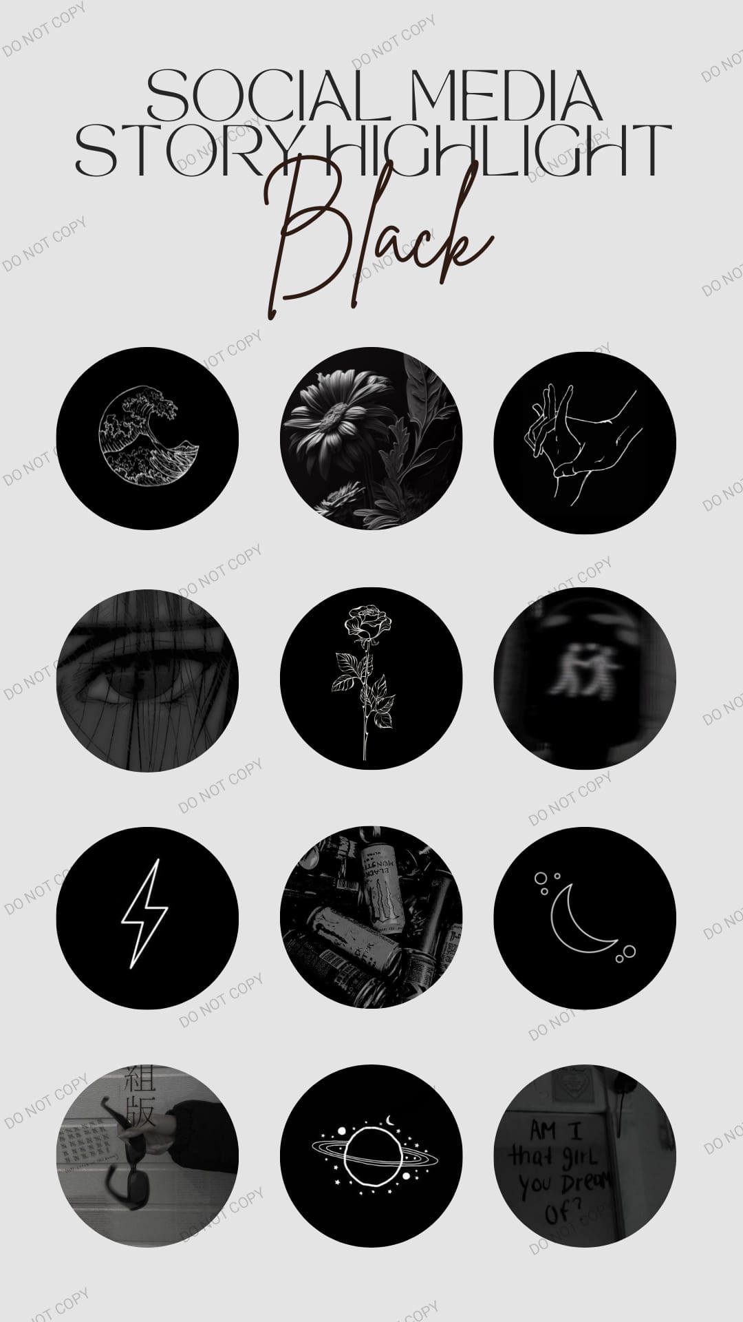 12 Instagram Highlight Covers Black Themed Instagram Engie s Ko fi 
