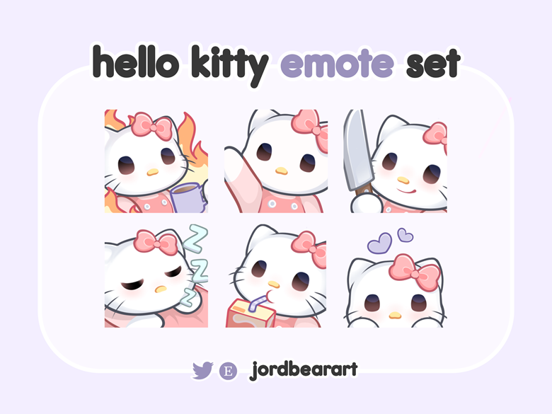 Hello kitty emote set jordbear s ko fi shop ko fi where creators