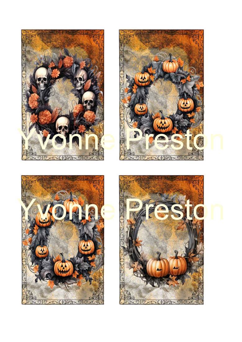 Grungy Halloween Pumpkin Tag & Pocket Kit - Yvonne Prestons Crafty ...