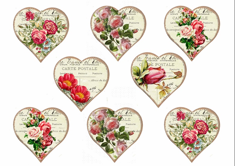 Valentine Floral Hearts Digital - Yvonne Prestons Crafty Little corner ...