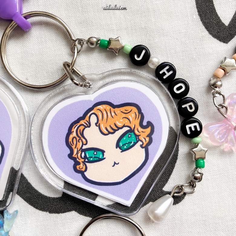 J hot sale hope keychain