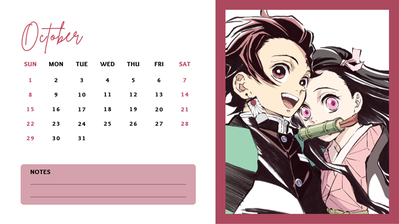 2023 Demon Slayer [Kimetsu no Yaiba] Anime Calendar