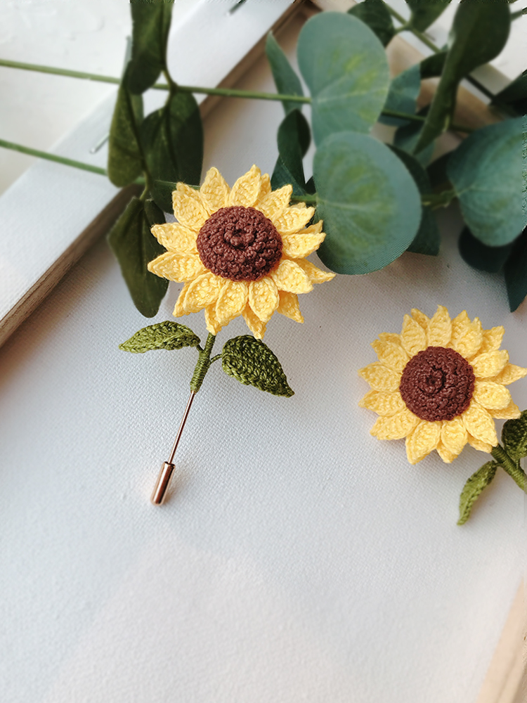 Sunflower brooch hot sale