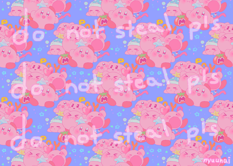 Kirby Static Wallpaper - Lamb Draws's Ko-fi Shop - Ko-fi