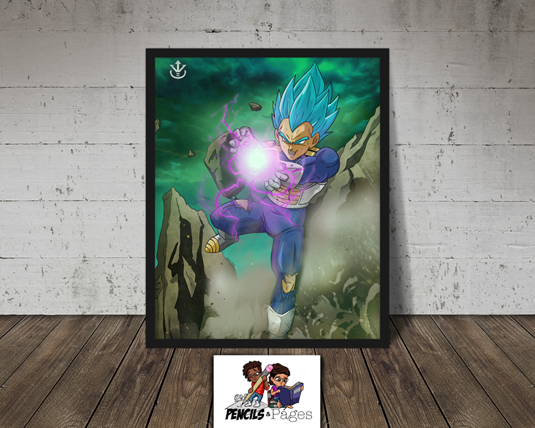 Vegeta Super Saiyan Bleu affiches et impressions par Syarif syarif -  Printler