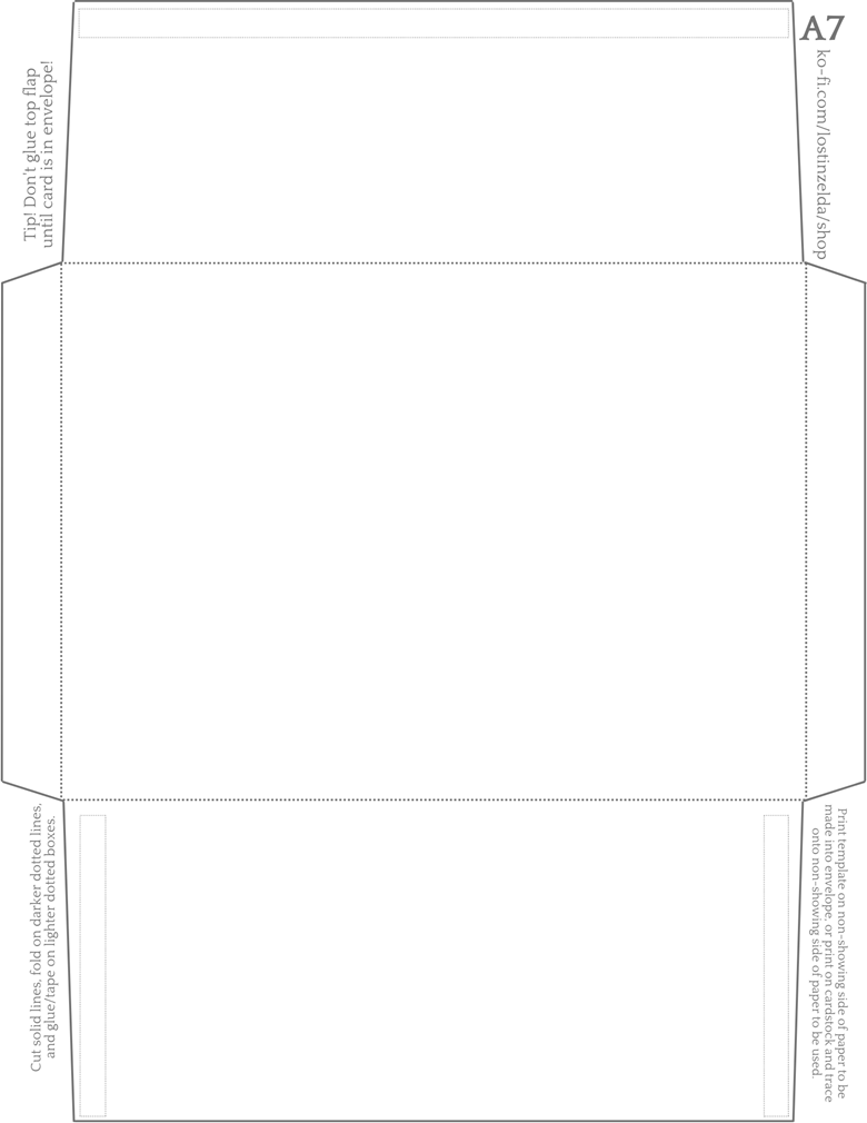 A7 (5x7) and A6 (4x6) Envelope Templates - Printable Envelope, 5x7  Envelope