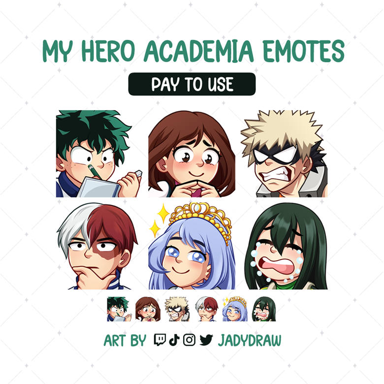 [P2U Emotes] - My Hero Academia - Jady♡'s Ko-fi Shop - Ko-fi ️ Where ...